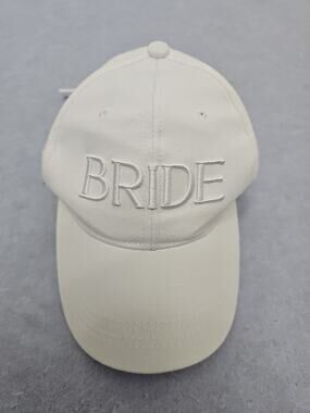 MissToMrs Bride Embroidered Logo Trucker Hat Baseball White Womens Adjustable